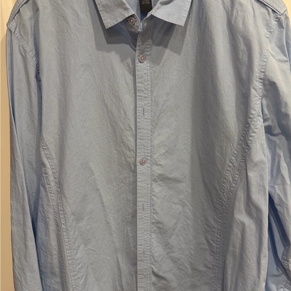 INC Light Blue Button-Up Shirt